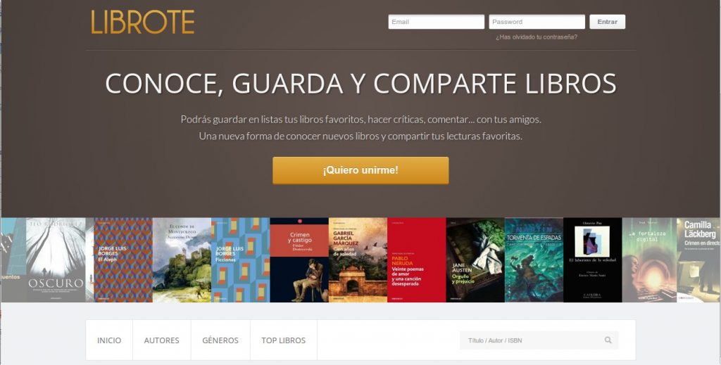 Librote es una Red Social de Libros